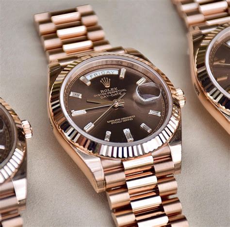 rolex daydate chocolate|rolex day date 40 mm.